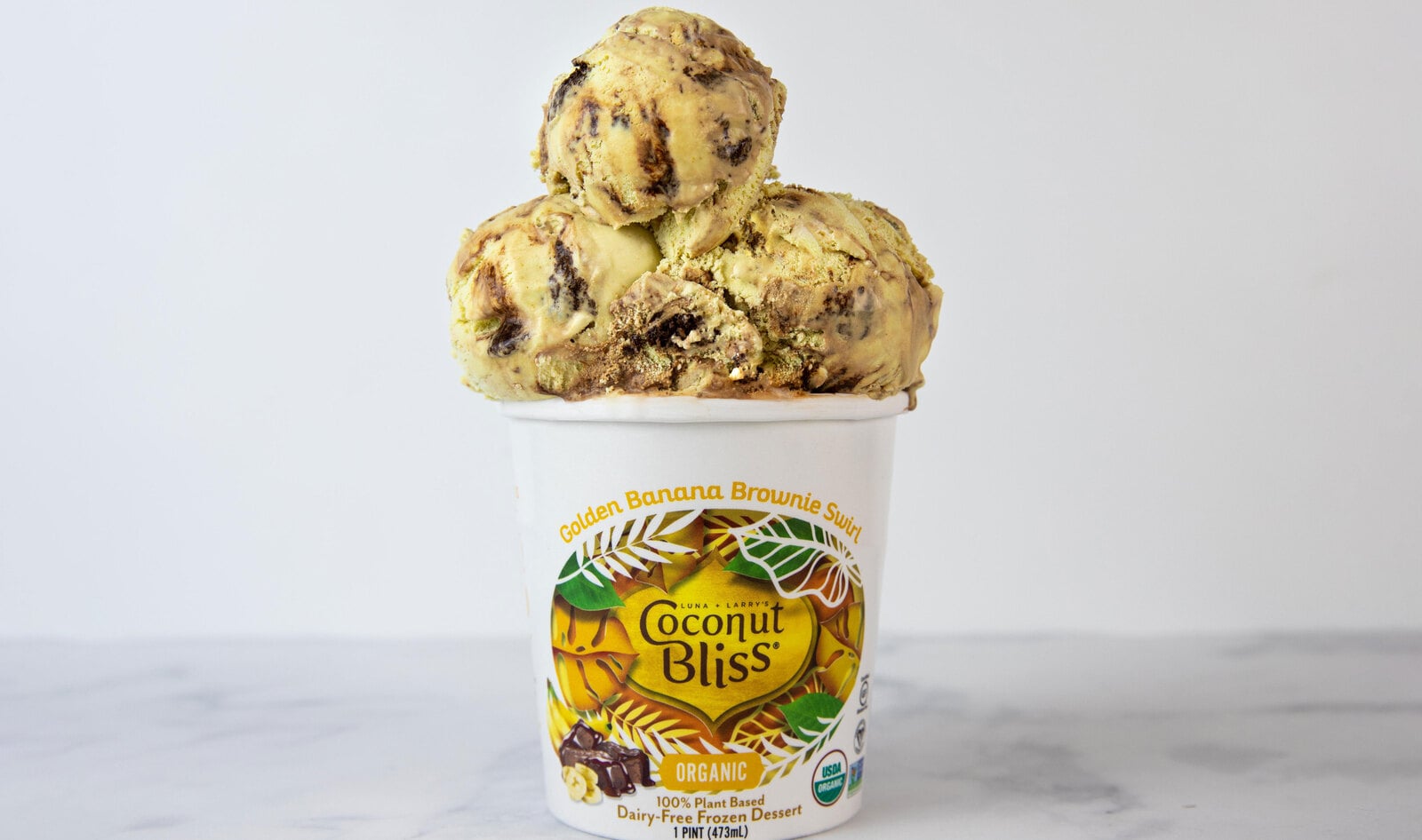 Coconut Bliss Releases Indulgent Vegan Ice Cream Flavor: Golden Banana Brownie Swirl