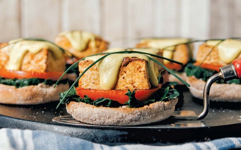 Vegan Tofu Benedict with Hollandaise