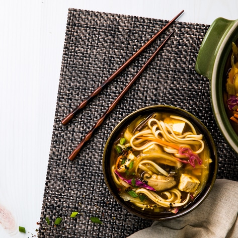 Vegan Hot-and-Sour Shiitake Udon Soup