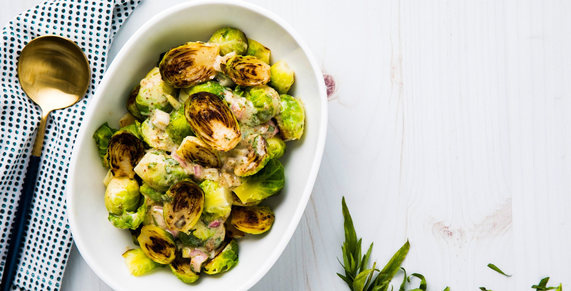 Sautéed Tarragon Mustard Brussels Sprouts