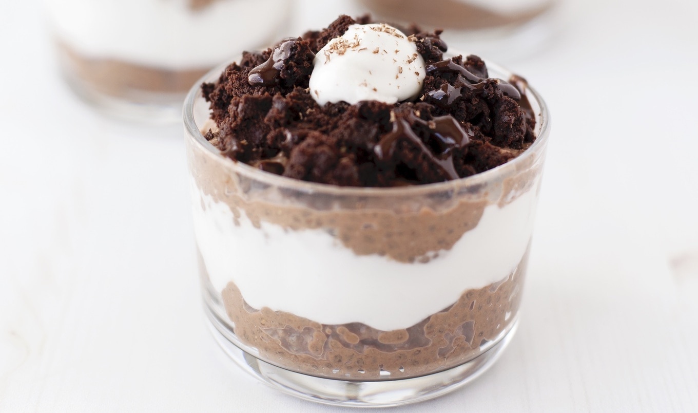 Creamy, Chocolaty Brownie Batter Chia Pudding