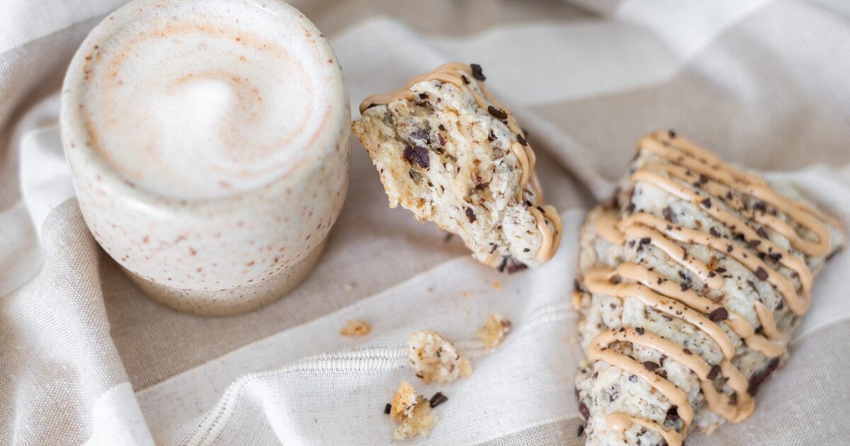 Chocolaty Coffee Scones With Espresso Glaze | VegNews
