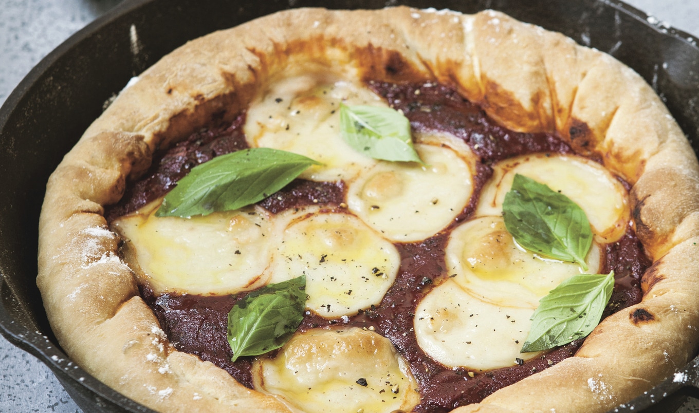 Vegan Deep Dish Pizza