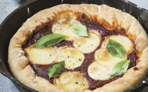 Vegan Deep Dish Pizza