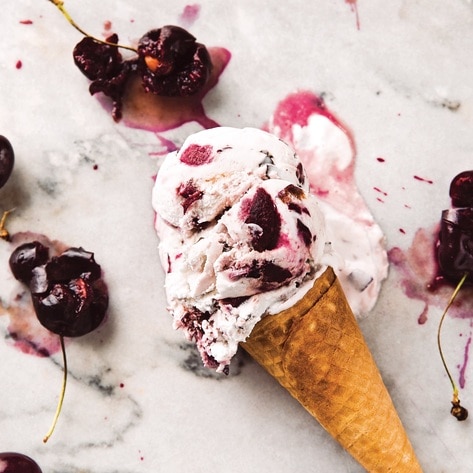 Vegan Cherry Amaretto Chunk Ice Cream&nbsp;