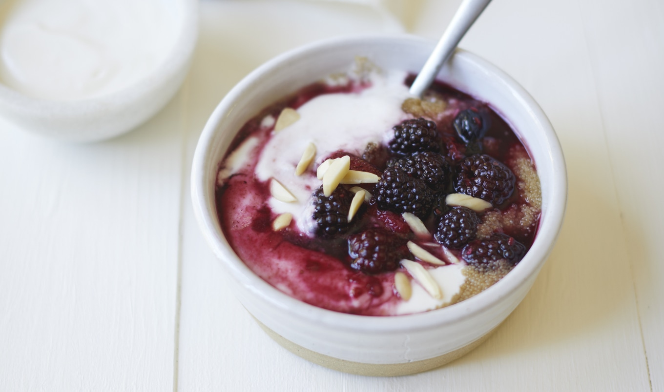 Mixed Berry and Almond Amaranth Porridge