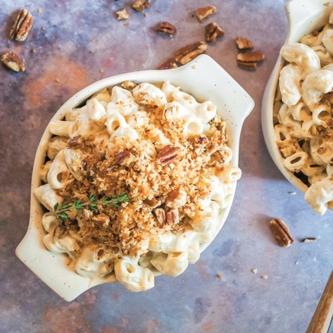 Vegan Baked White Mac and Cheese