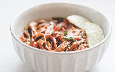 Healthy Vegan Carrot Noodle Pad Thai