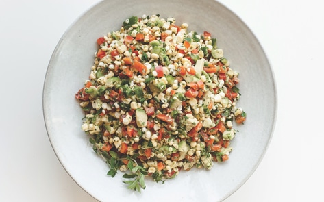 Vegan Summer Picnic Poblano Pepper Salad&nbsp;