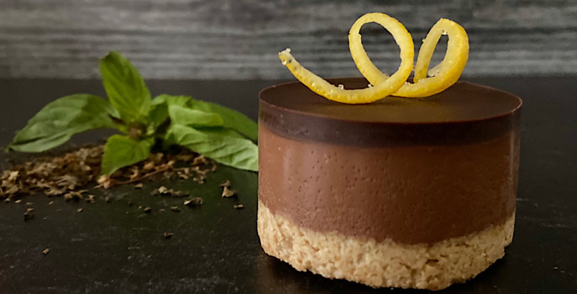 Vegan Holy Basil and Chocolate Orange Custard Tarts