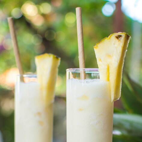 Creamy Vegan Piña Colada Mocktails