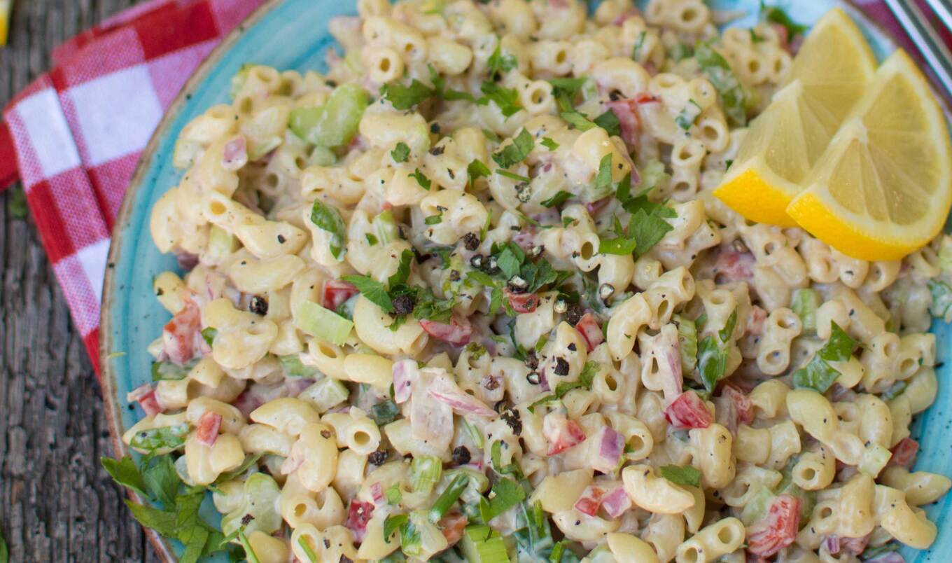 Easy Vegan Pasta Salad With Creamy Mustard Dressing 