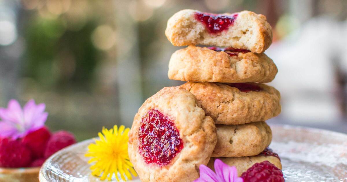 Vegan Raspberry Thumbprint Cookies | VegNews