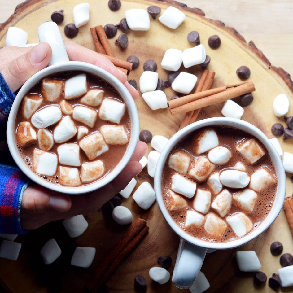 Creamy Vegan Almond Butter Hot Chocolate 