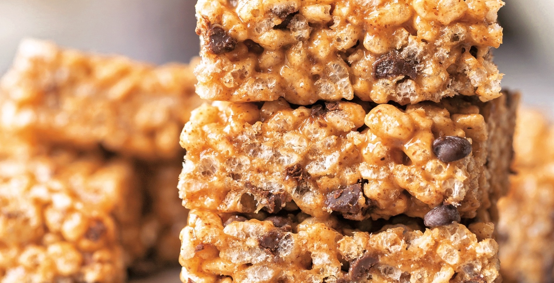 Vegan Rice Crispy Treats With Salted Almond Butter and Chocolate Chips