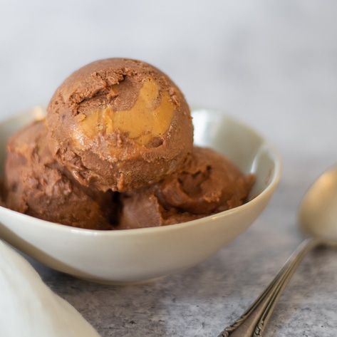 Vegan Chocolate Peanut Butter Swirl Banana Ice Cream