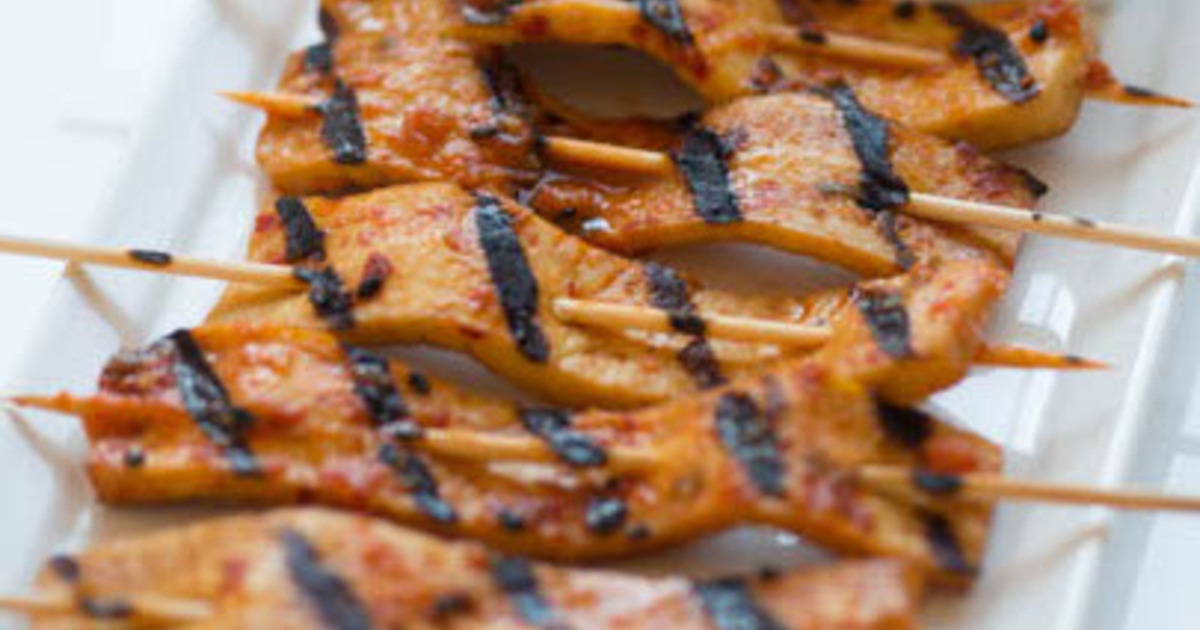 Vegan Spicy Korean BBQ Tofu Satay