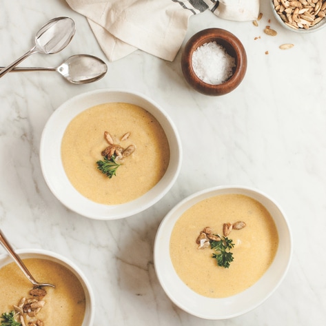 Creamy Vegan Roasted Kabocha Squash Soup