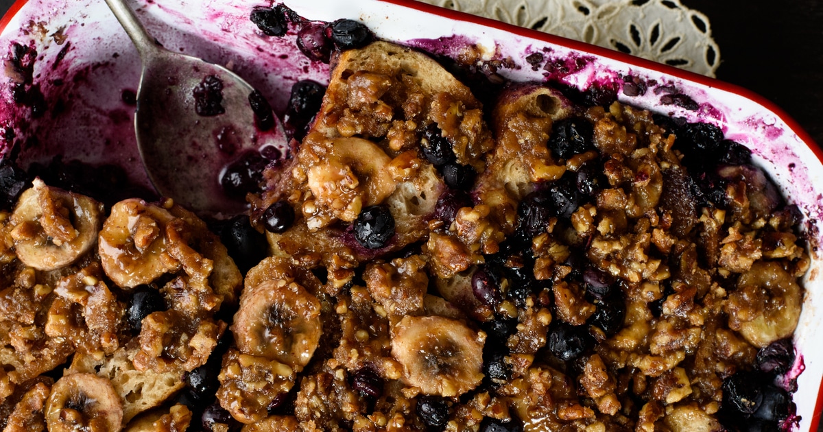 Vegan Buttery Blueberry-Banana and Praline French Toast Casserole - Vimarsana News