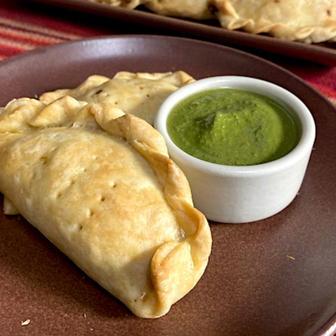 Vegan Beef Empanadas With Spicy Aji Verde