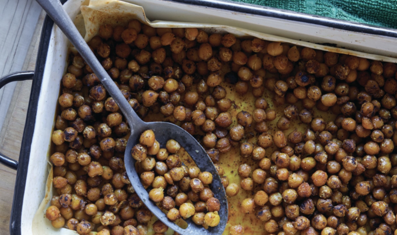 Vegan Crunchy Flamin’ Chickpeas