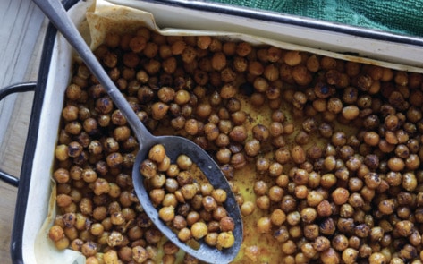 Vegan Crunchy Flamin’ Chickpeas