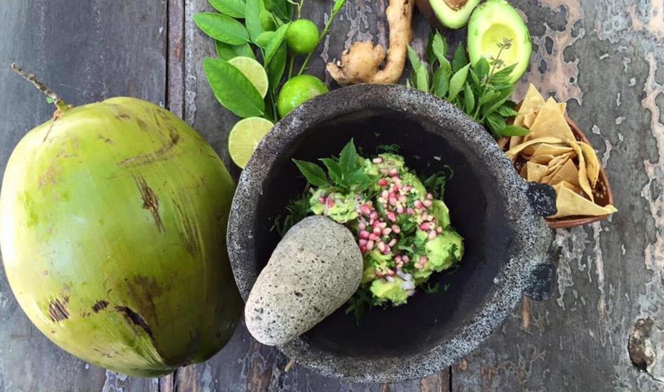 Superfood Guacamole With Pomegranate and Cacao