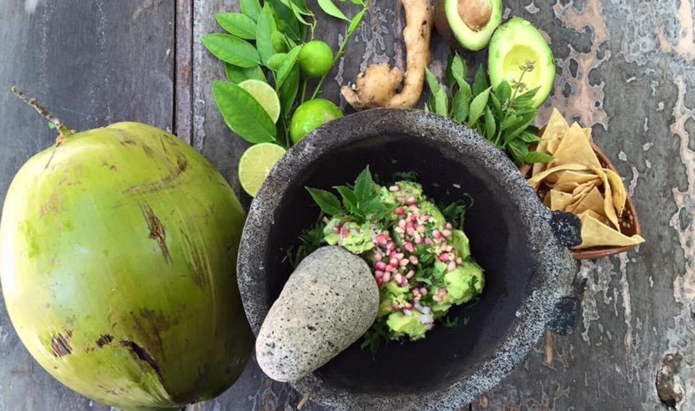 Leveled-Up Guacamole With Pomegranate and Cacao