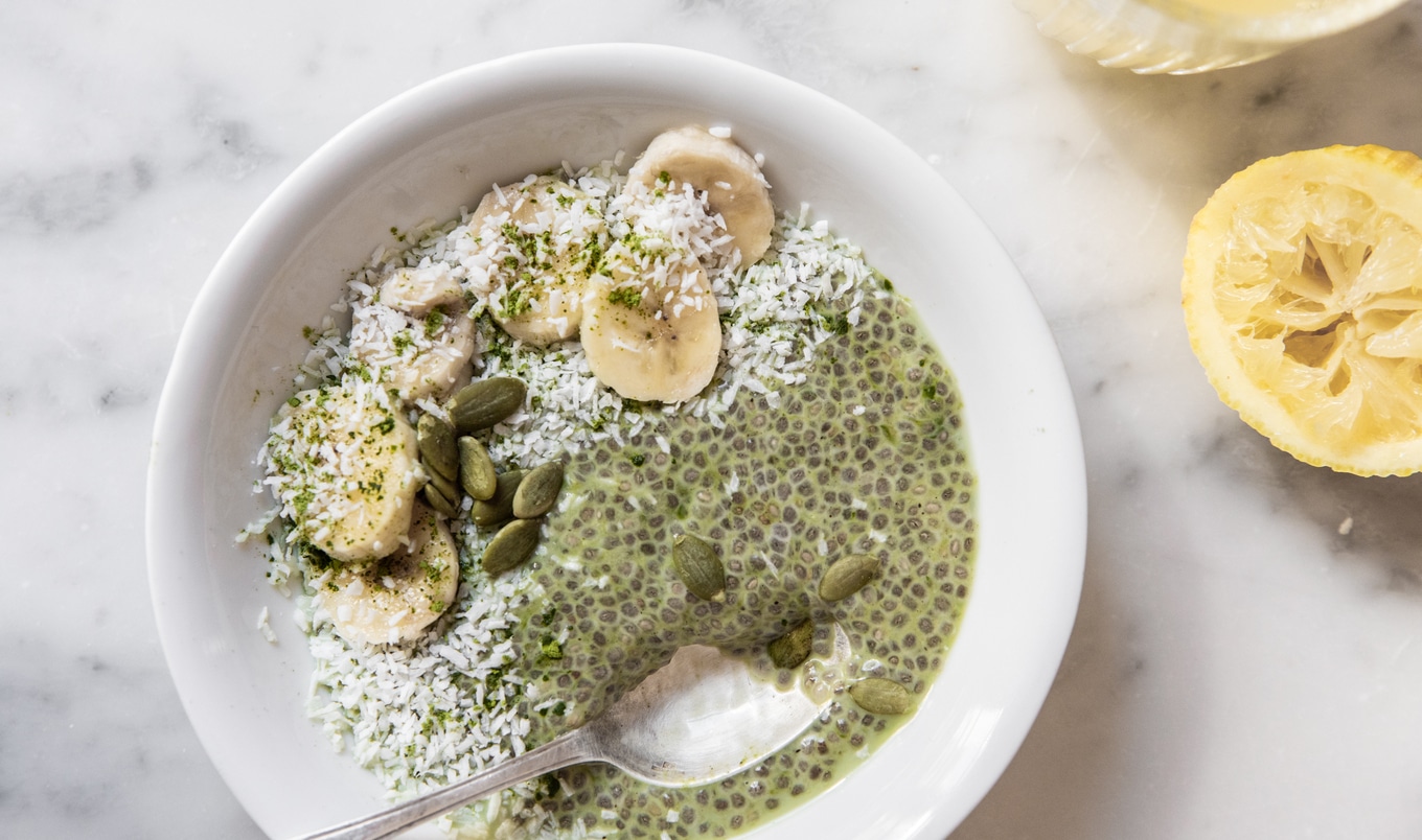 Energizing Vegan Matcha Chia Pudding