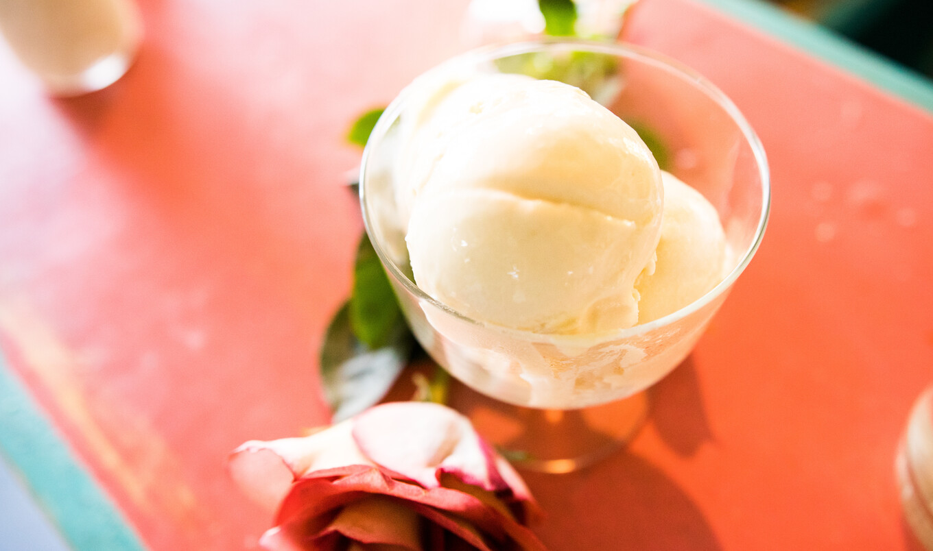Three-Ingredient Coconut Mango Ice Cream