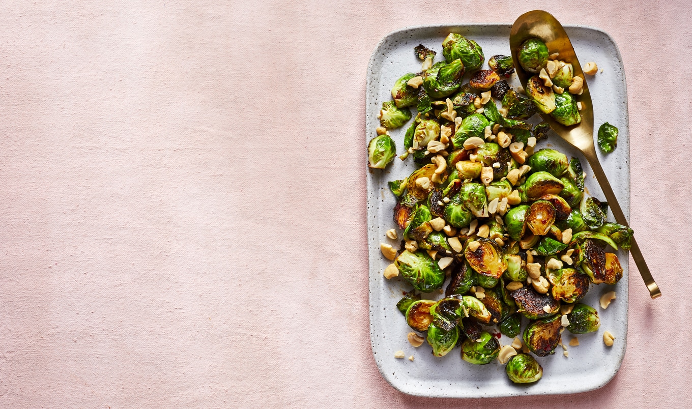 Crispy Brussels Sprouts With Tamarind and Cashews