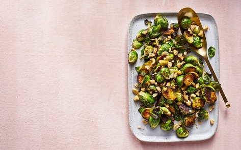 Crispy Brussels Sprouts with Tamarind &amp; Cashews