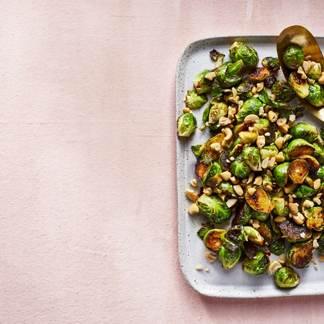 Crispy Brussels Sprouts With Tamarind &amp; Cashews