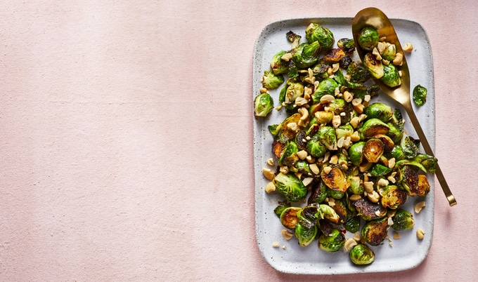 Crispy Brussels Sprouts with Tamarind & Cashews