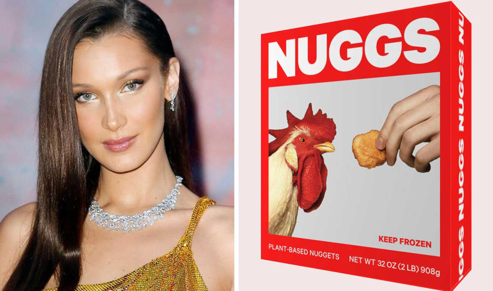 Bella Hadid is “Freaking the F Out” About Spicy Vegan Chicken Nuggets
