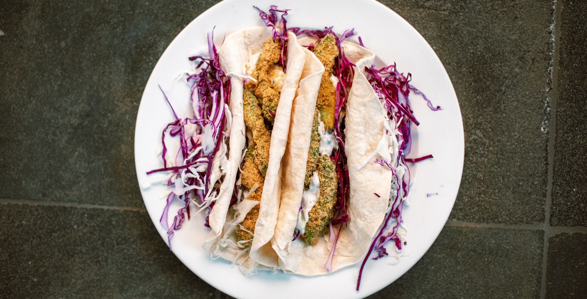 Tortilla-Crusted Crispy Avocado Tacos