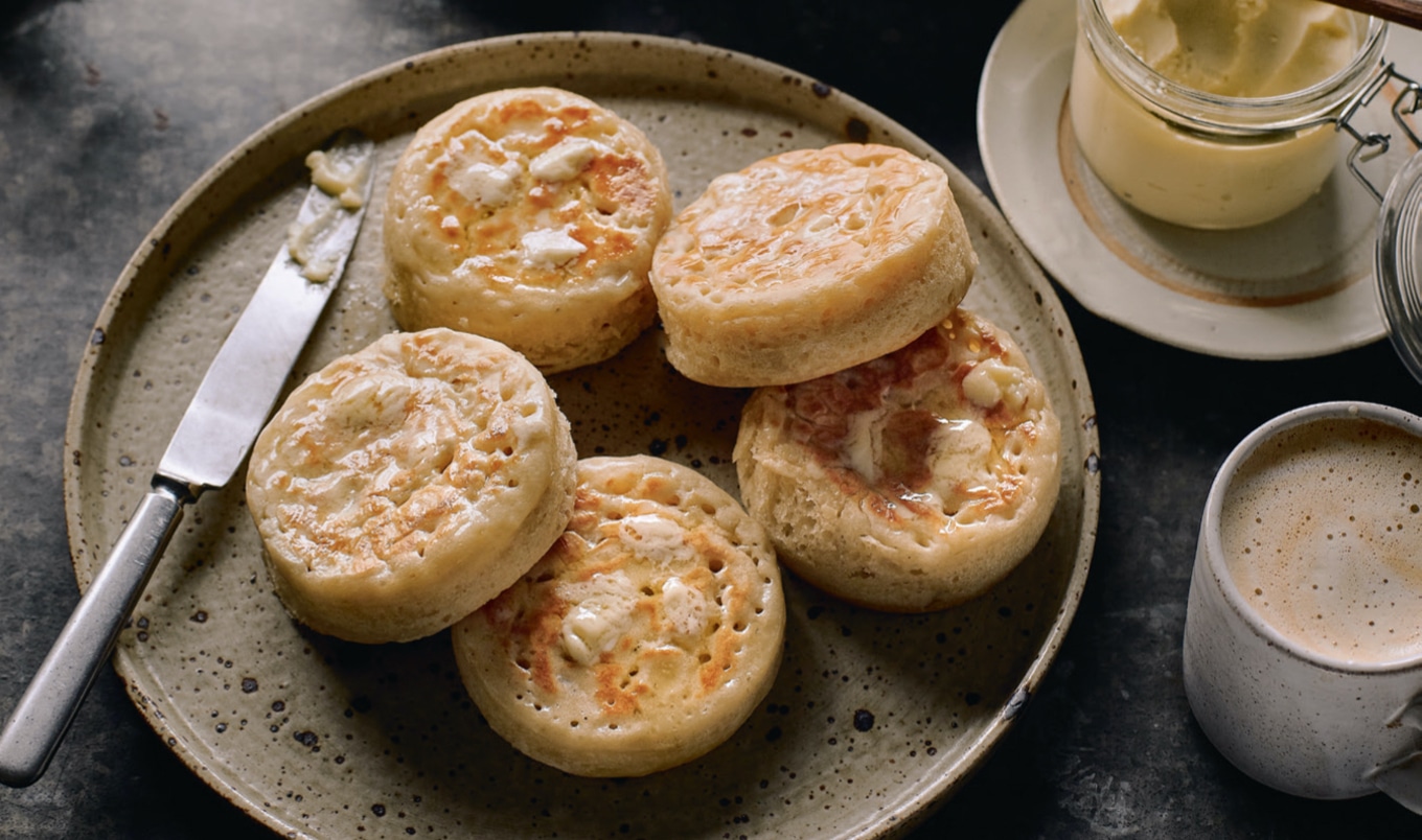 Buttery Vegan Crumpets