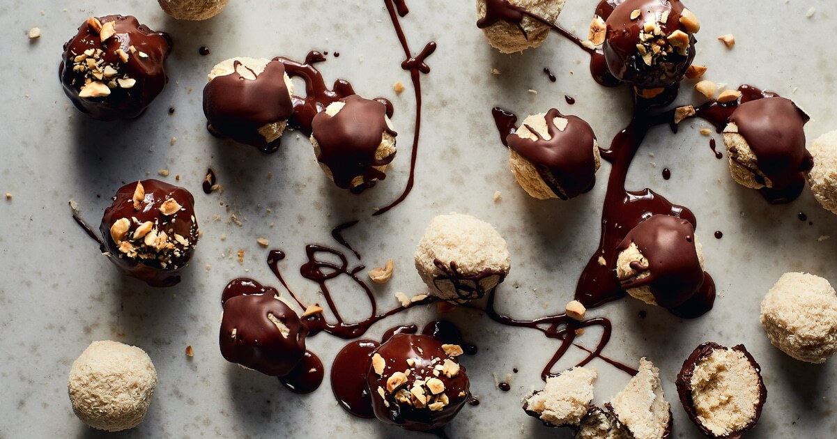 Chocolate-Dipped Coconut Bounty Truffles | VegNews