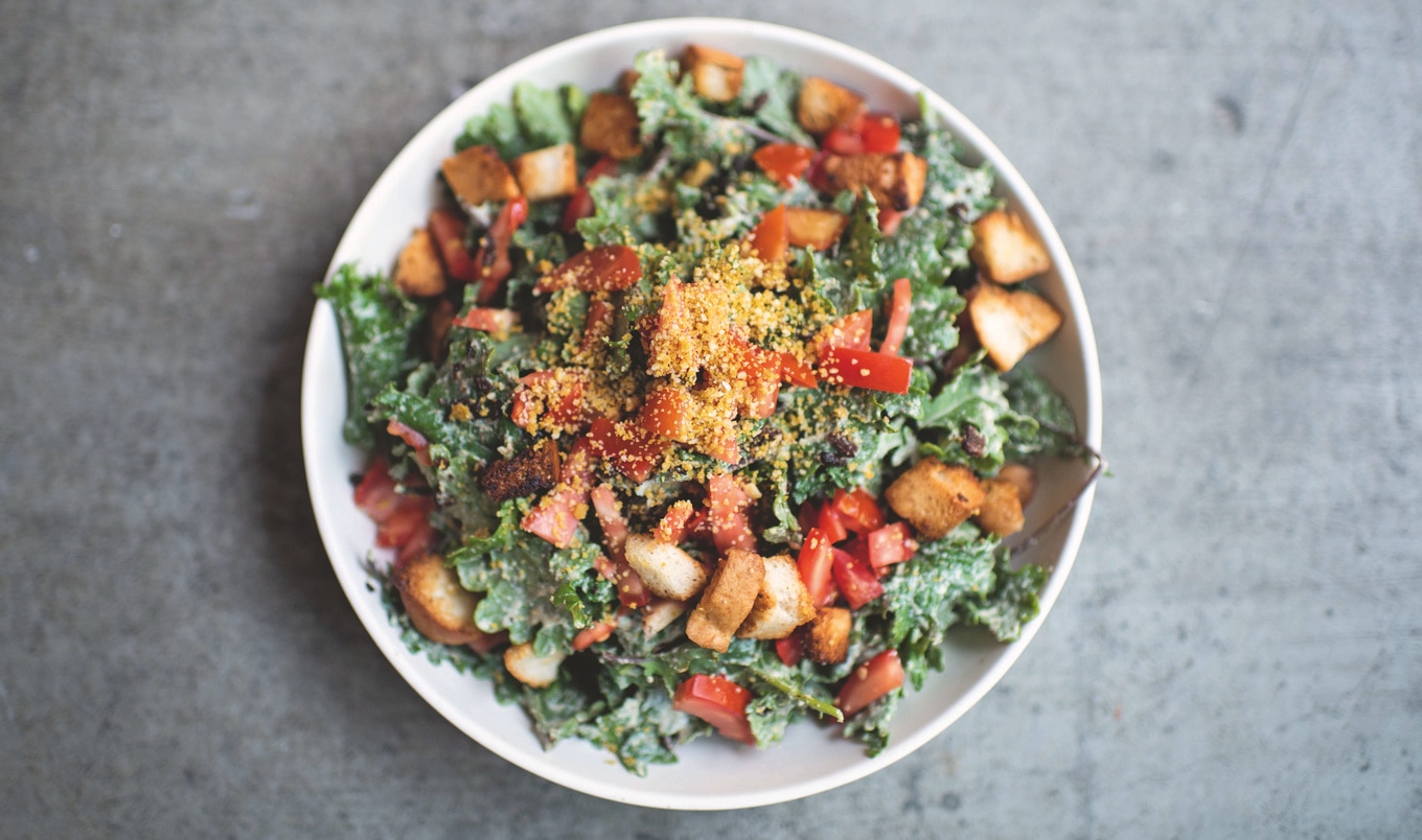 Tangy Vegan Farmhouse Caesar Salad