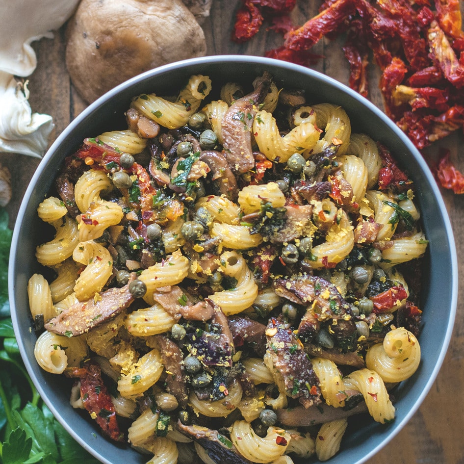 Vegan Seafood Pasta in a Tangy Asian-Style Dressing