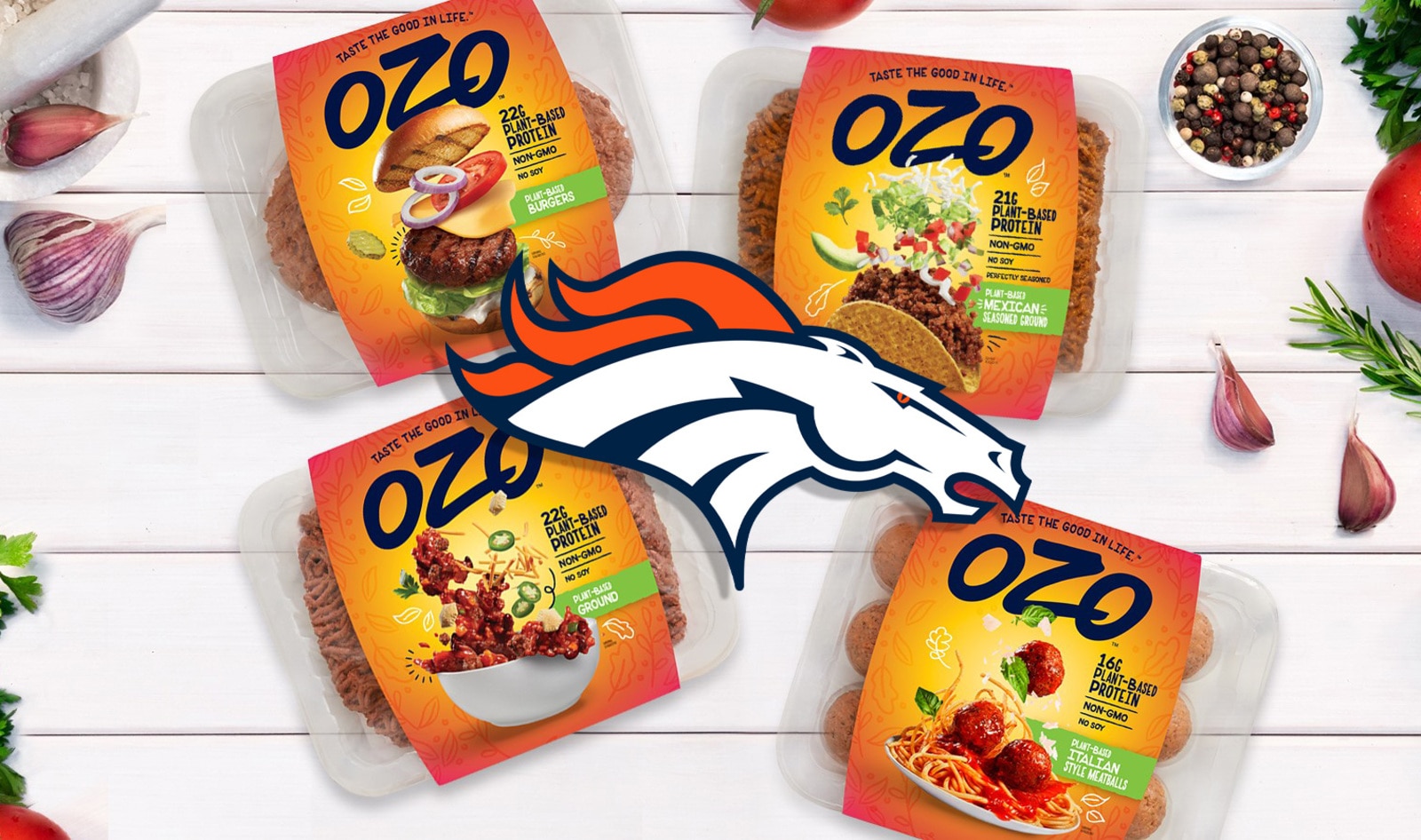 New Plant-Based Meat Brand OZO Partners with Denver Broncos