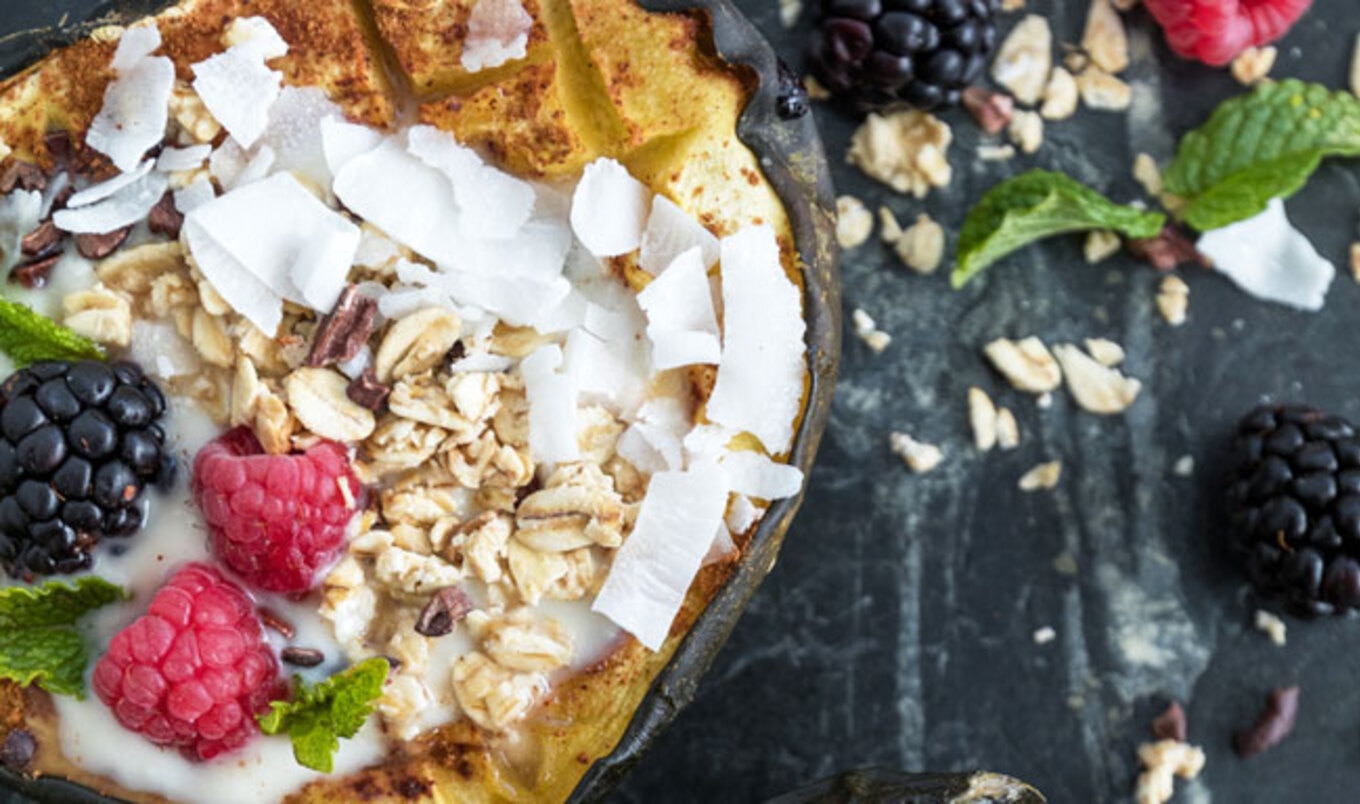 Vegan Maple-Roasted Acorn Squash Breakfast Bowls