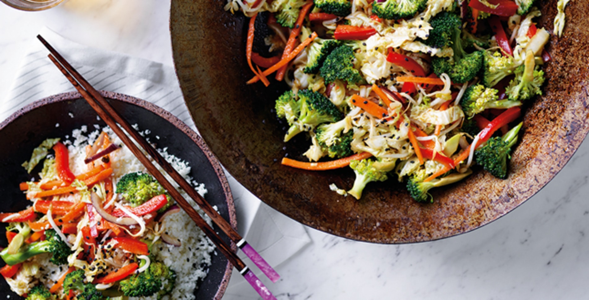 Raw Coconut Cauliflower Stir-Fry in Zesty Lime Dressing