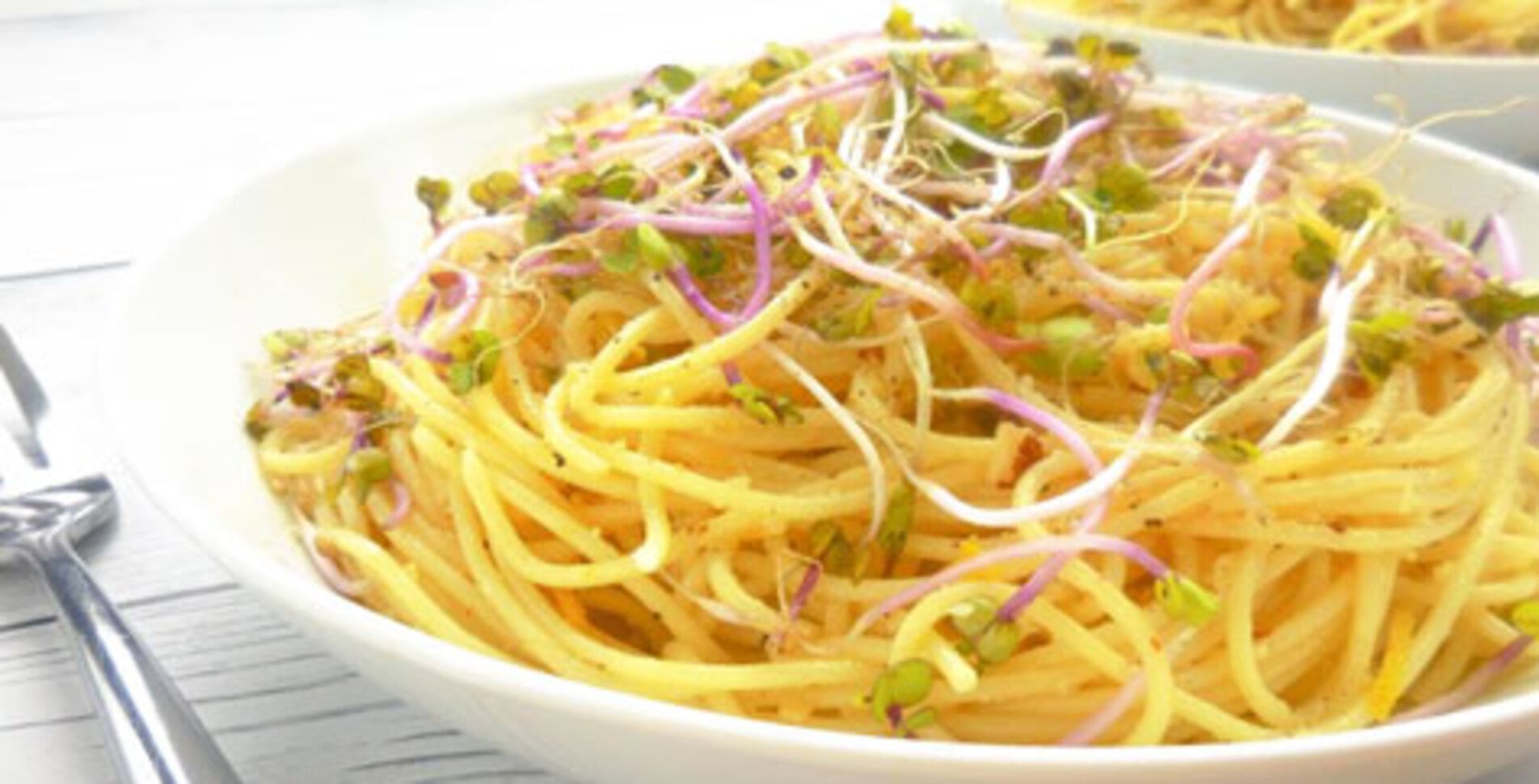 Lemon Capellini With Homemade Almond Parmesan