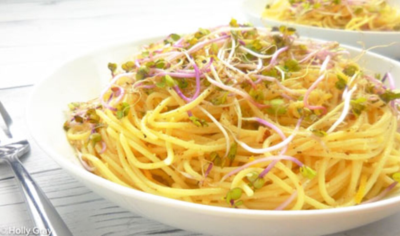 Lemon Capellini with Homemade Parmesan