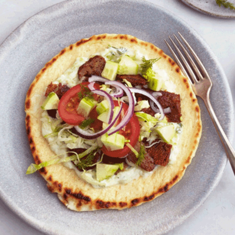 Greek Seitan Gyros With Tzatziki Sauce