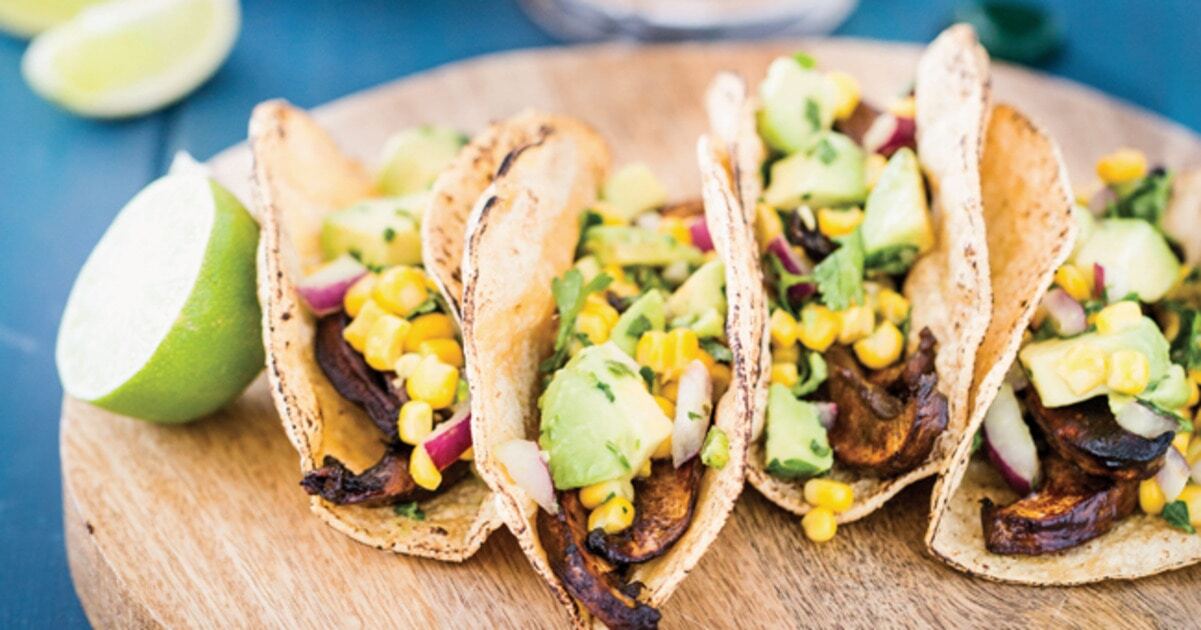 Avocado Beer-Battered Portabello Tacos | VegNews