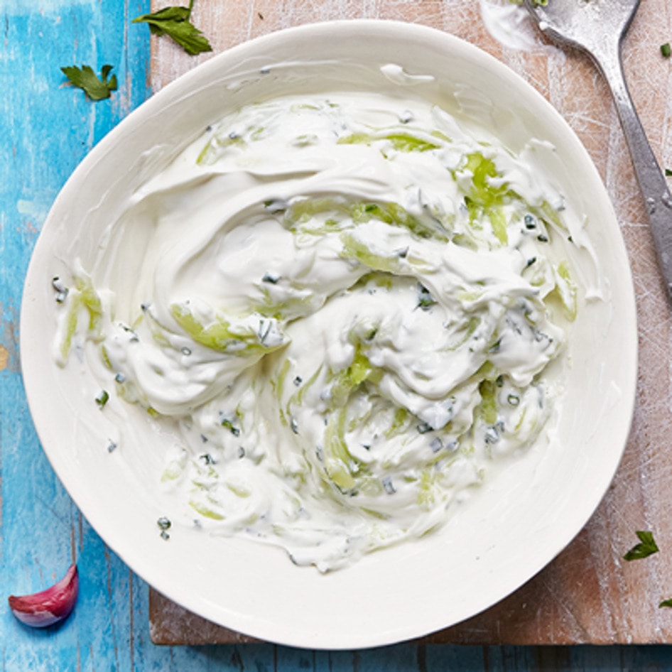 Classic (Veganized!) Cucumber Yogurt Tzatziki