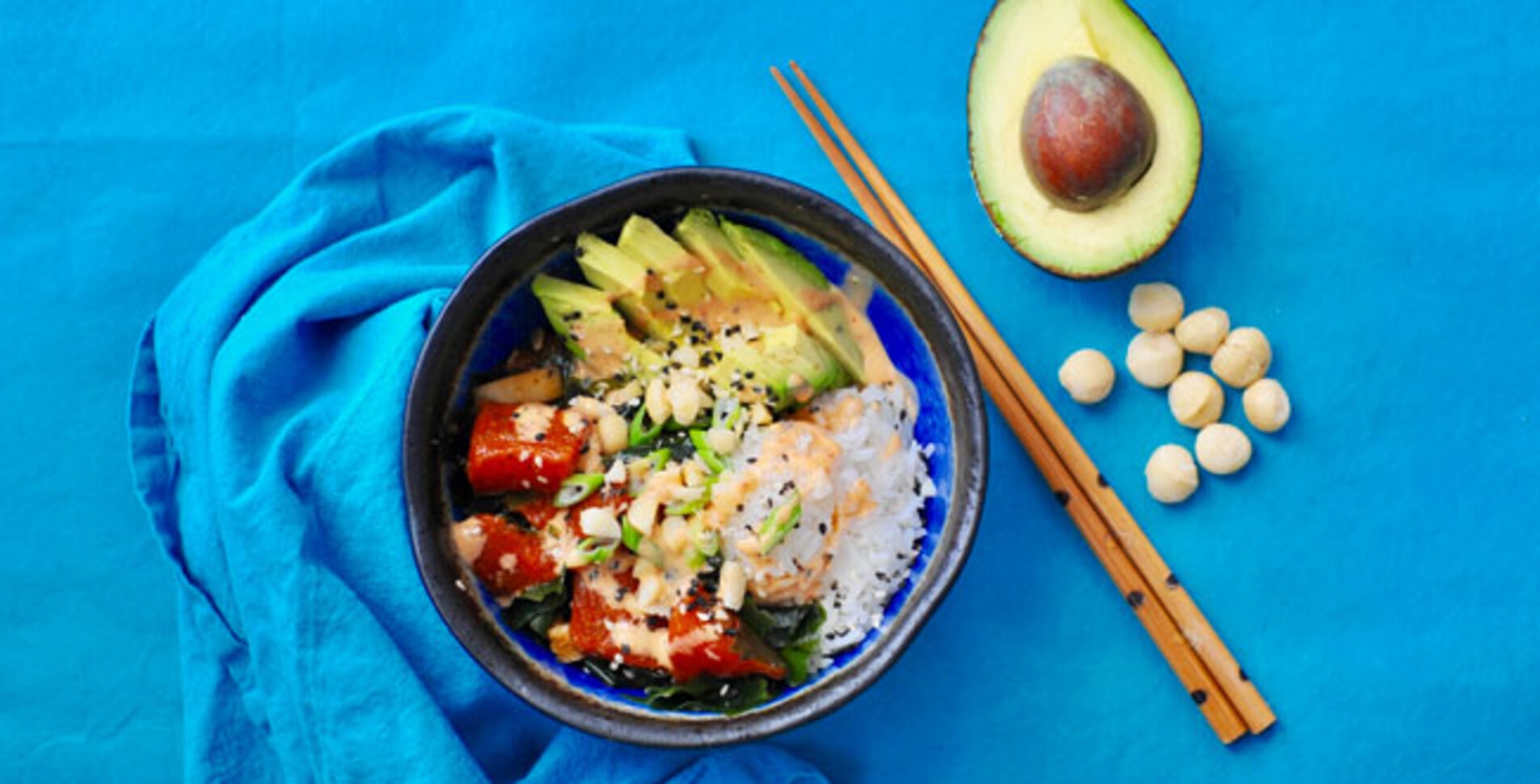 Watermelon Poke Bowl With Spicy Sesame Soy Dressing
