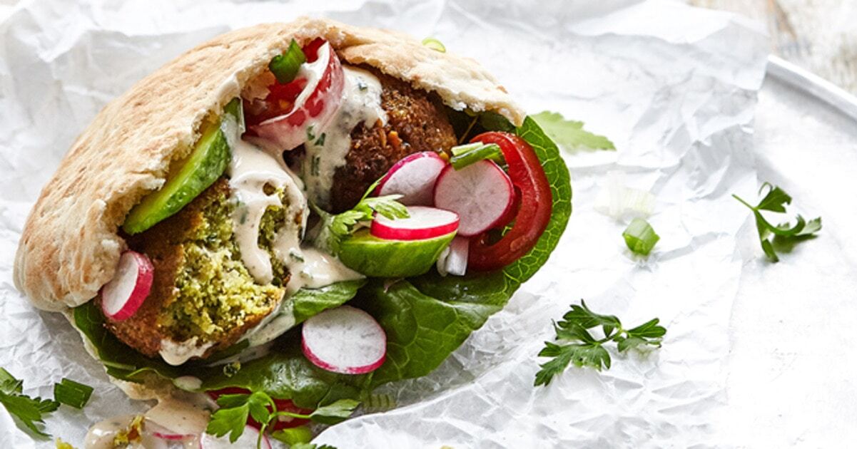 Perfect Falafel Pita Pockets With Tahini Sauce | VegNews